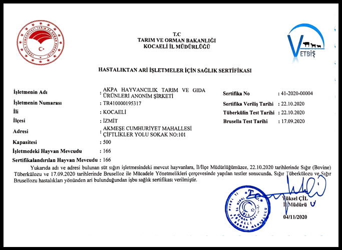 ARİ belgemizi aldık !